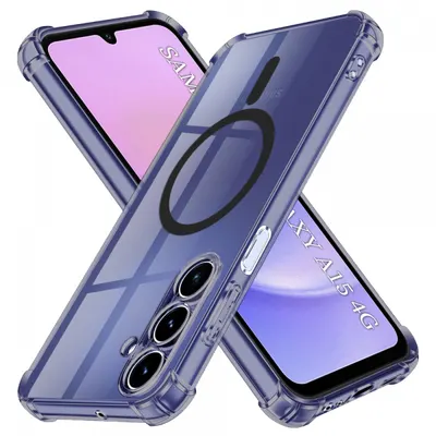 Husa MagSafe pentru Samsung Galaxy A15 5G A156 / A15 A155, Techsuit, Shockproof Clear, Fumurie