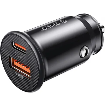 Incarcator Auto Orico PowerMini, 30W, 3A, 1 x USB-A - 1 x USB-C, Negru