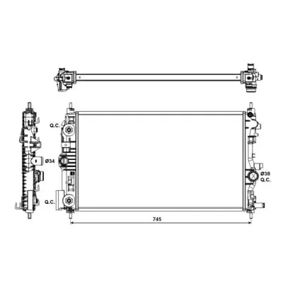 Radiator, racire motor NRF 53143