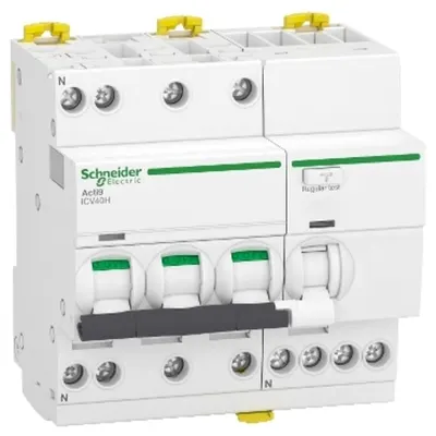 Acti9, Icv40h 3p+n C 10a 10ka 30ma a Rcbo