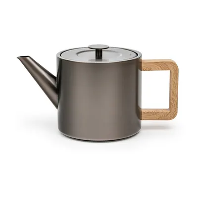 Ceainic gri cu filtru din oțel inoxidabil 1,1 l Duet Narvik – Bredemeijer