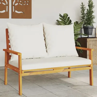 vidaXL Banchetă de grădină cu pernă, 120 cm, lemn masiv de acacia
