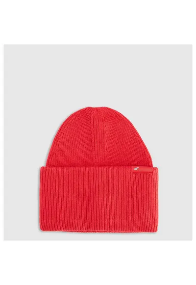 Caciula beanie unisex rosie - dimensiune universala - material din viscoza