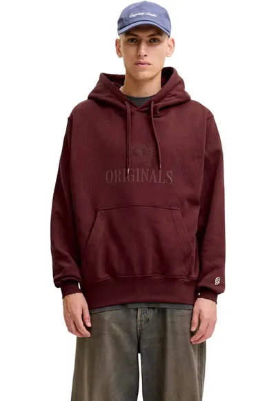 Hanorac JACK &JONES Frederiksberg Monogram Sweat Hood SN 63789 - Maro