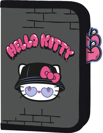 Penar St. Majewski Hello Kitty - Gri, cu 1 fermoar și 2 aripi