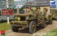 Model asamblabil Bronco Models Militar: Automobile - Jeep american GPW 1/4 Ton 4x4 Light Utility Truck (Mod. 1942)