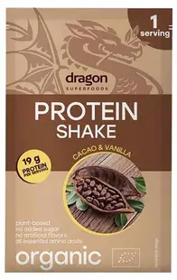Dragon Superfoods Shake proteic bio, cacao și vanilie, 30 g