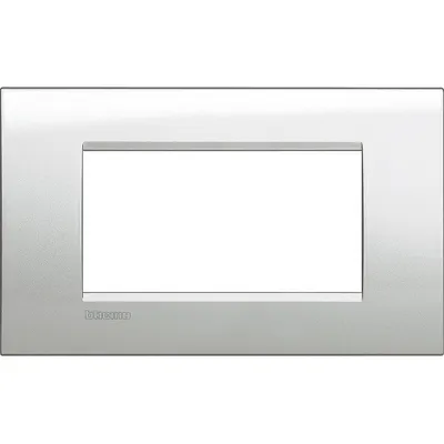 Rama ornament 4 module Bticino Living Light LNA4804GL, moonlight silver