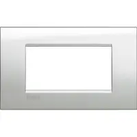 Rama ornament 4 module Bticino Living Light LNA4804GL, moonlight silver