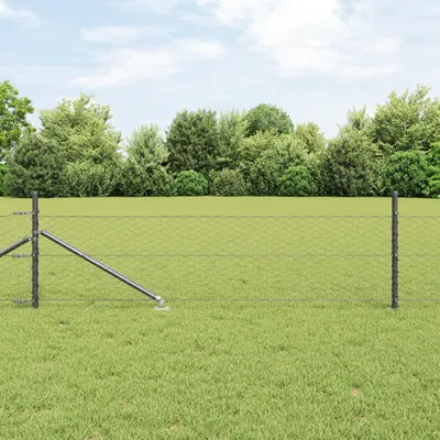 Gossi set de imprejmuire set de 2 gri metal 25 x 0.5 m durabil