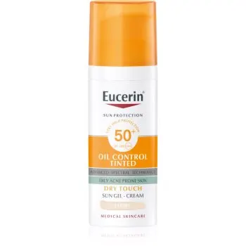 Eucerin Sun Oil Control Tinted gel cremă pentru plajă SPF 50+