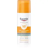 Eucerin Sun Oil Control Tinted gel cremă pentru plajă SPF 50+