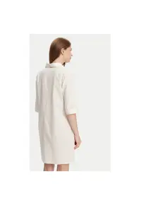 Camasa stil rochie dama BM033 - Bumbac - Ecru - Ecru