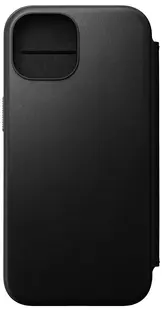 Husă Nomad - Modern Leather Folio, iPhone 15, negru