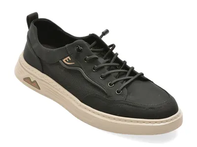 Pantofi sport OTTER negri, T9329, din material textil
