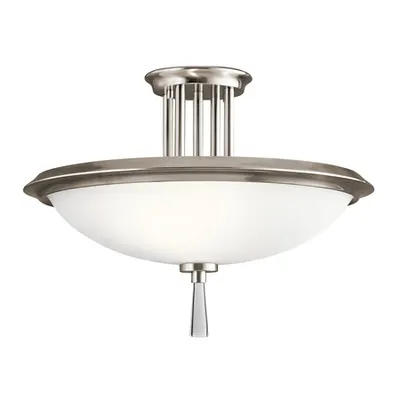Plafoniera Dreyfus 3 Light Semi Flush – Classic Pewter