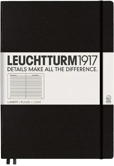 Agenda Leuchtturm1917 Master Classic - A4, Negru, pagini liniate