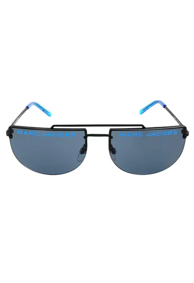 Ochelari de soare pentru barbati - Negru/Albastru - S