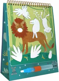 Carduri magice coloreaza cu apa Floss&Rock - Jungla, 6 buc.