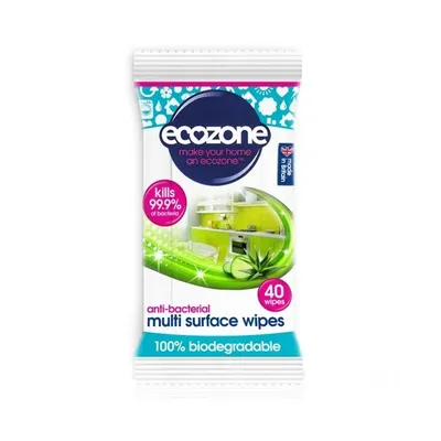 Servetele umede pt curatare multisuprafete, cu aloe vera si castravete, Ecozone, (40 buc)