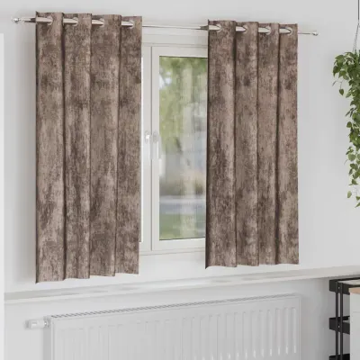 vidaXL Cortine din catifea 2 buc. Cappuccino 175 x 140 cm Catifea