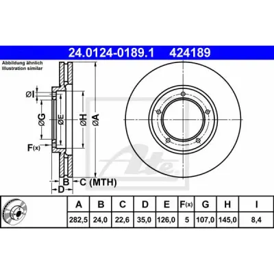 Disc frana ATE 24.0124-0189.1
