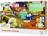 Puzzle pentru copii Dodo Transport Series - Vehicule de constructii, 30 de bucati