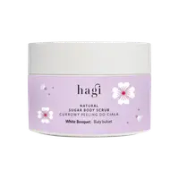 Scrub natural pentru corp cu zahar White Bouquet, 200g, Hagi