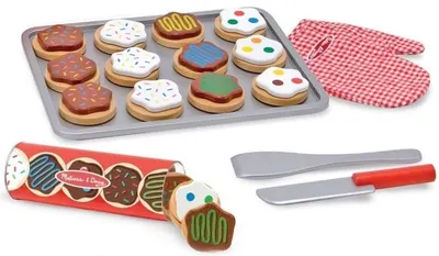 Set de joaca Melissa & Doug - Biscuiti din lemn