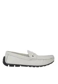 Pantofi loafer din piele Tumble - Alb murdar