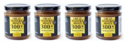 Miere de Manuka MGO 300+, 250g, 4 borcane