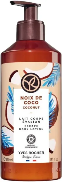 Yves Rocher Bain Nature Lapte de corp, nucă de cocos, 390 ml