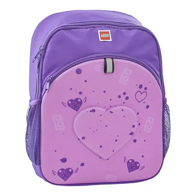 Rucsac, mov M-Line, 37x27.5x9 cm, buzunar frontal, Purple Heart, Lego