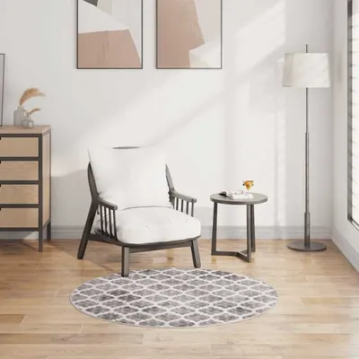 vidaXL Covor lavabil, multicolor, φ120 cm