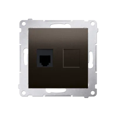 Priza telefon RJ12, antracit metalic