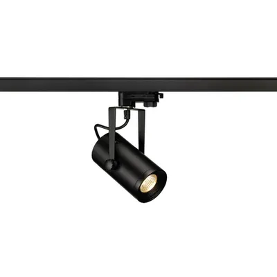 Iluminat decorativ pe sina, Senile EURO SPOT TRACK, la fata locului negru pentru 240V track 3 circuite, LED-uri, 3000K, rotund, negru, H / Ø 19,2 / 8 cm, 36 °, inclusiv. adaptor 3 circuite si sofer