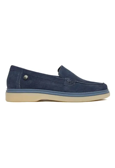 Mocasini dama - piele naturala - albastru bleumarin
