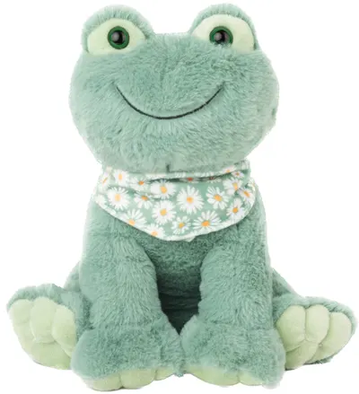 Jucărie de pluș Amek Toys - Broscuță cu eșarfă, 30 cm