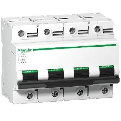 Siguranta automata Acti9 C120N 4P, 80A, curba C Schneider A9N18372