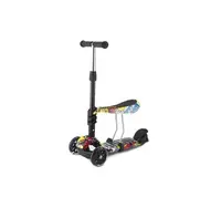 Trotineta evolutiva Scooter 3 in 1 Ride and Skate Train cu roti luminoase,ghidon si scaun reglabile,rulmenti ABEC-7,recomandata de la 18 luni