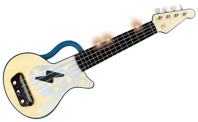 Jucarie muzicala din lemn Hape - Ukulele rock and roll, albastru