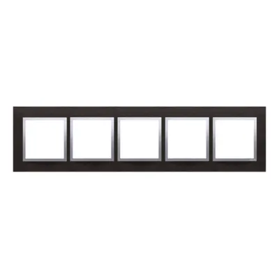 Rama cvintupla de sticla IP20/IP44(a se folosi cu DUN5 pentru IP44), inox Yin