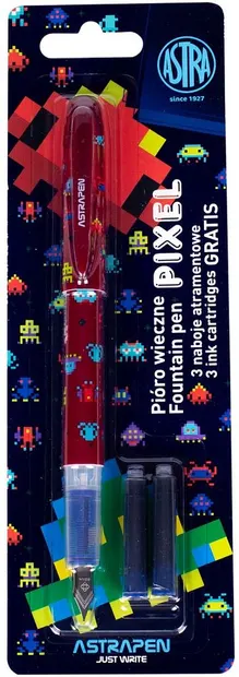 Stilou Astra - Pixel, cu 3 rezerve, sortiment
