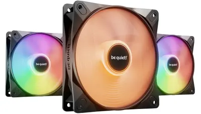 Set ventilatoare be quiet! - Light Wings LX, 120 mm, RGB, 3 bucăți, negre