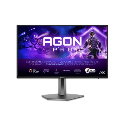 Monitor Consumer AOC AG326UD, 31.5", 3840 x 2160 pixeli, Black, 3 ani Garantie