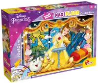 Puzzle cu două fețe Lisciani pentru colorat 108 piese- Frumoasa şi Bestia