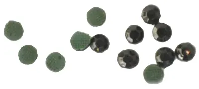 Pietricică de sticlă cu adeziv Em Art - 2 g/ 3 mm, Fațetat, negru(105 buc.)