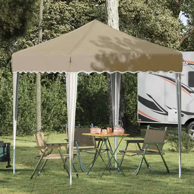 vidaXL Cort de Petrecere Pop-up 195 x 195 x 245 cm Crem