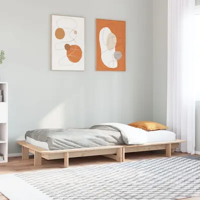 Gossi cadru pat fara saltea, 90x190 cm, lemn masiv de pin