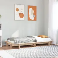 Gossi cadru pat fara saltea, 90x190 cm, lemn masiv de pin